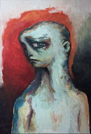 Chlapec, 2005, acrylic on board, 60x80