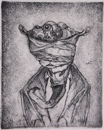 Morfeus, 2007, lept, aquatinta, 10x12cm