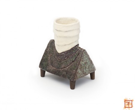 Váza, glazovaná keramika, v20cm, 2013